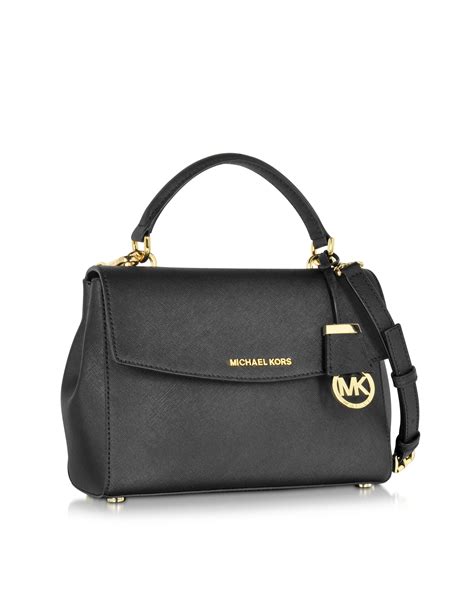 Michael Kors Kathy Small Satchel Black Leather Bag 35f9sy8s1l